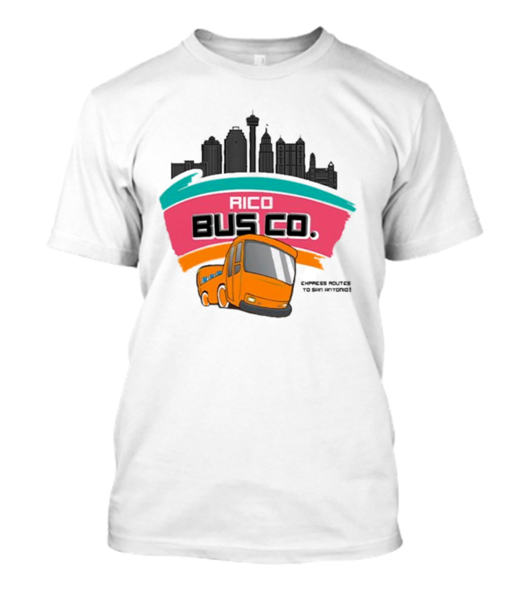 Rico Bus Co. Cypress Routes To San Antonio Skyline Bus Journey T-Shirt