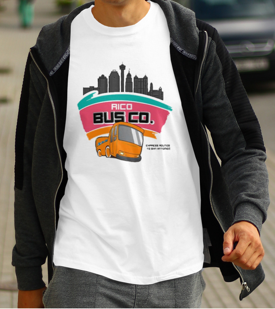 Rico Bus Co. Cypress Routes To San Antonio Skyline Bus Journey T-Shirt