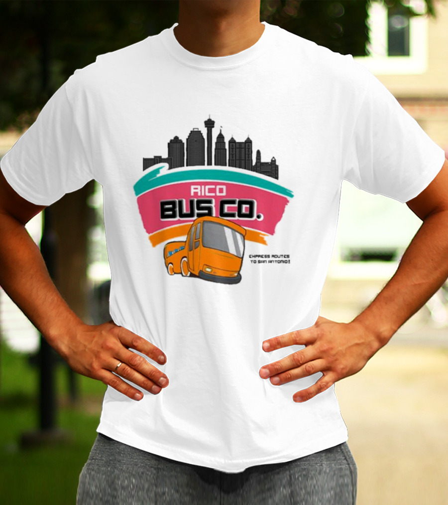 Rico Bus Co. Cypress Routes To San Antonio Skyline Bus Journey T-Shirt