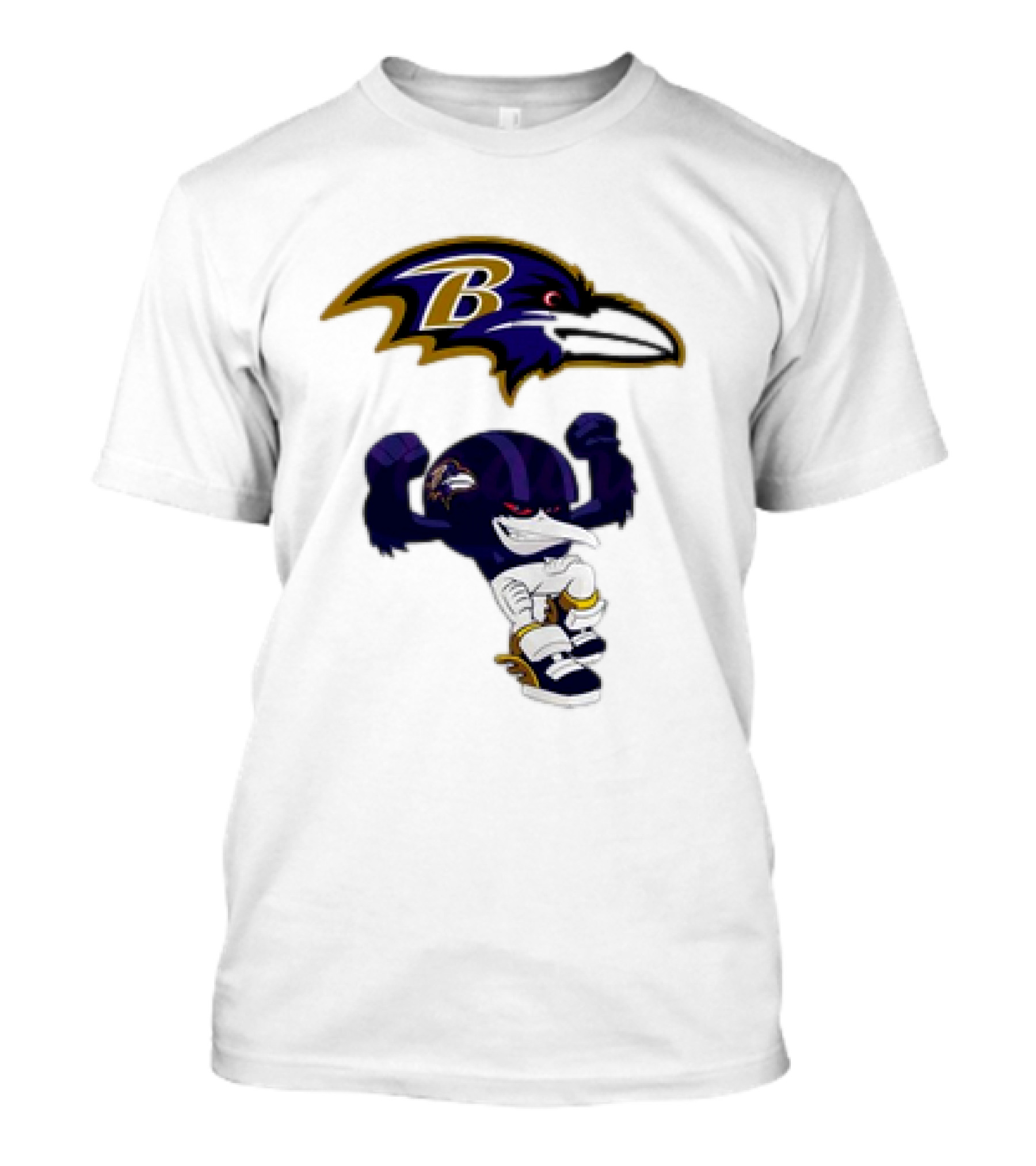 Baltimore Ravens Rush Zone NFL Cartoon Character Ravens Logo 2025 T-Shirt