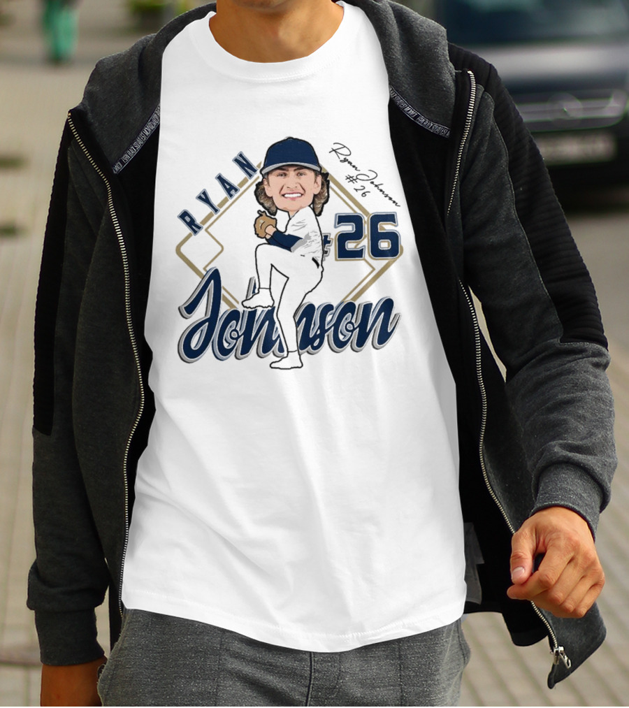 RYAN 26 Baseball Player Illustration 2025 T-Shirt