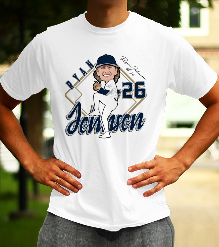 RYAN 26 Baseball Player Illustration 2025 T-Shirt