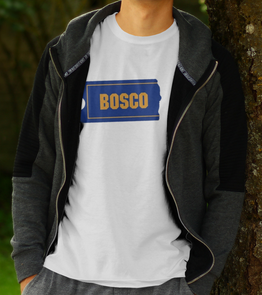 Ryder Roll Bosco Vintage Blue With Yellow Bold Ticket Style T-Shirt
