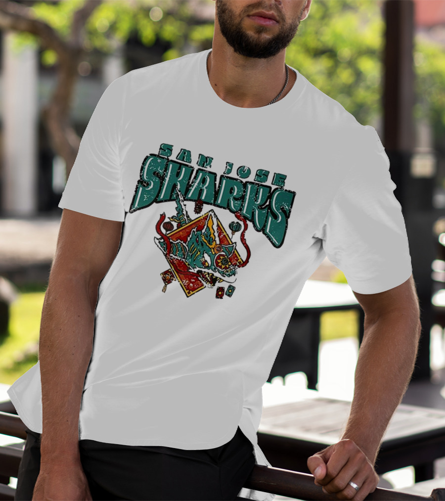 San Jose Sharks 2025 Lunar New Year Blue 84 T-Shirt