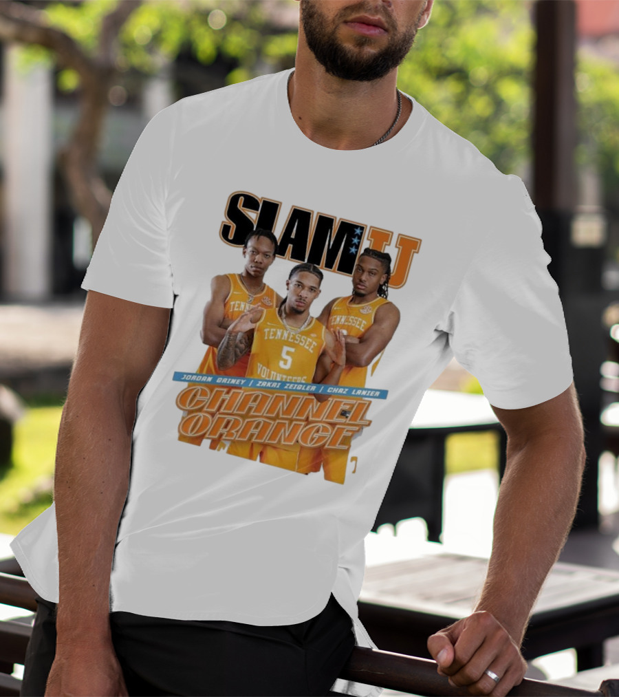 SLAMU Tennessee Volunteers Jordan Gainey Zakai Zeigler Chaz Lanier Channel Orange T-Shirt