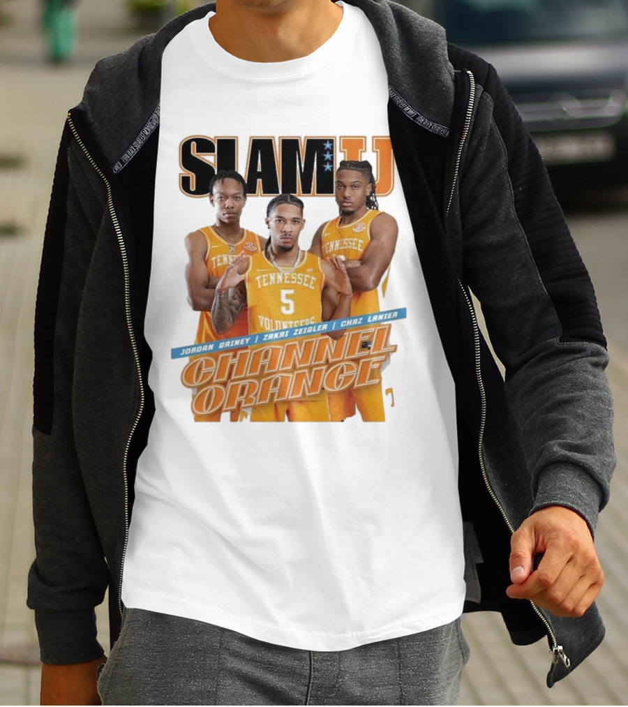 SLAMU Tennessee Volunteers Jordan Gainey Zakai Zeigler Chaz Lanier Channel Orange T-Shirt