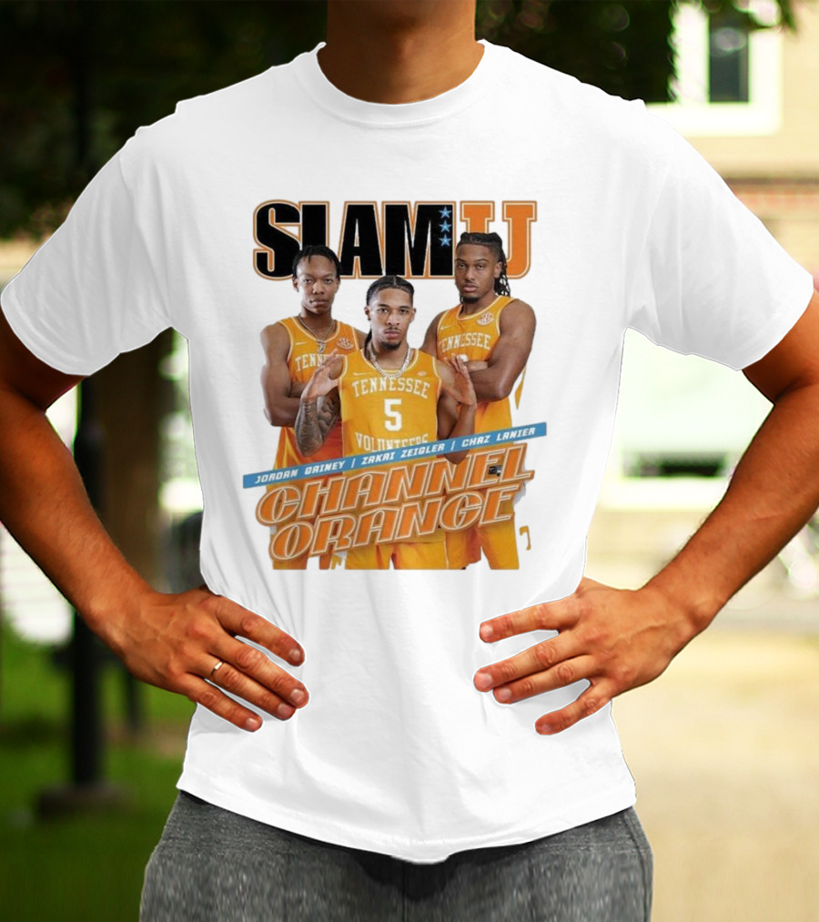 SLAMU Tennessee Volunteers Jordan Gainey Zakai Zeigler Chaz Lanier Channel Orange T-Shirt