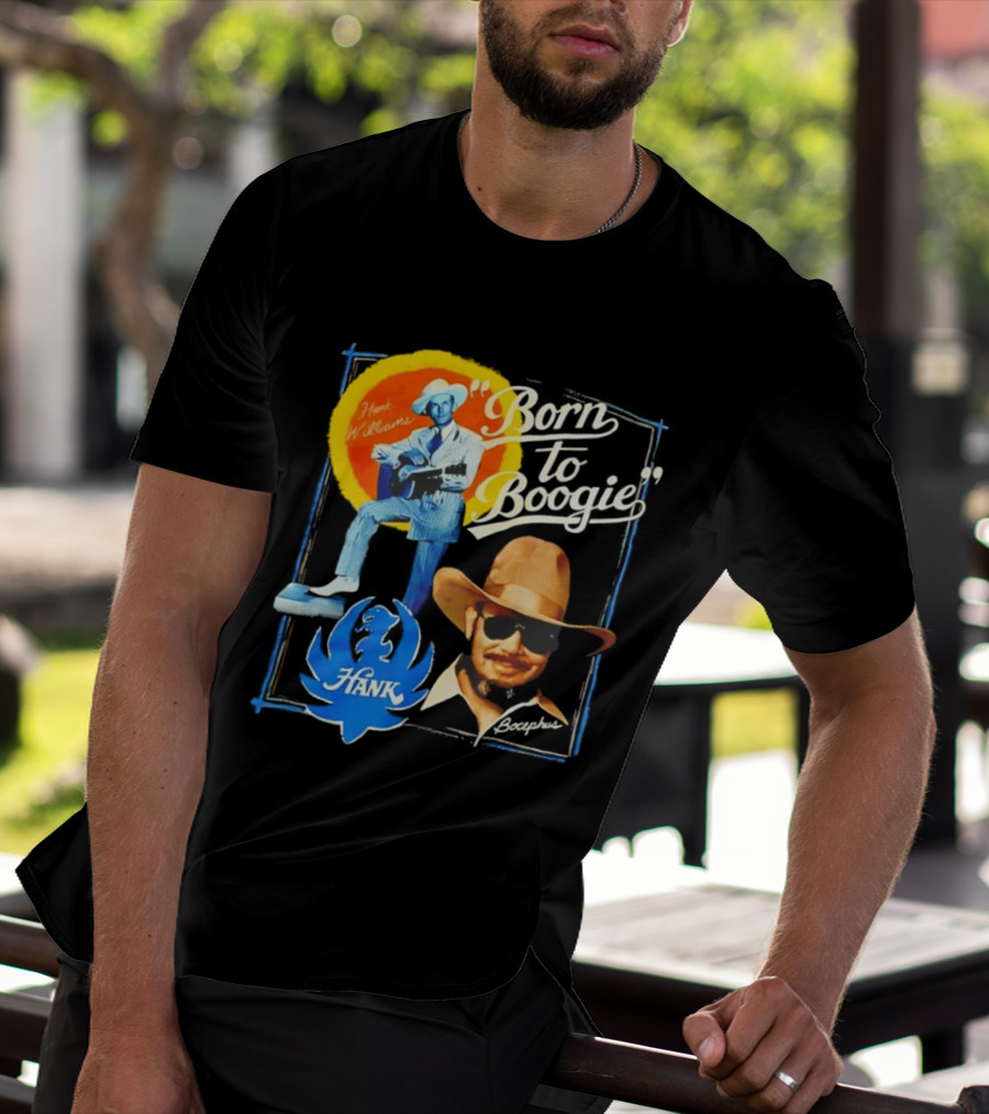 Hank Williams Bocephus Born To Boogie Music Legends T-Shirt