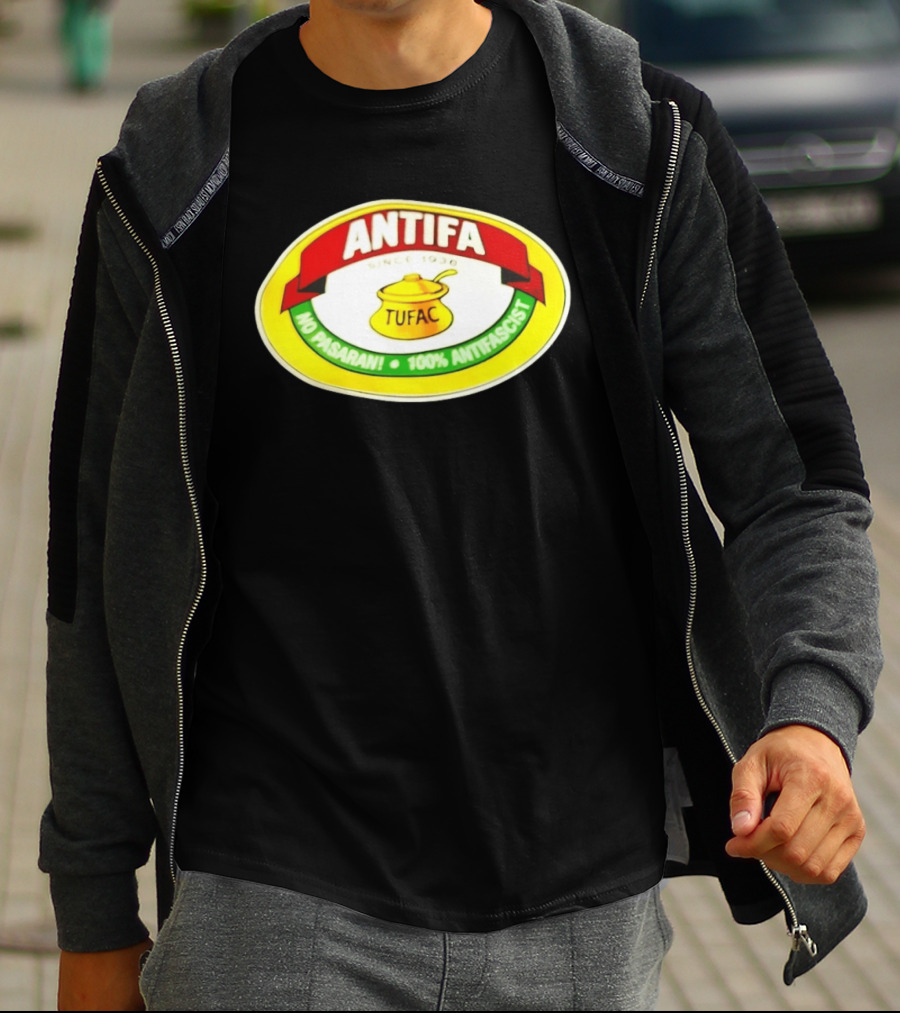 ANTIFA Since 1930 TUFAC No Pasaran 100% Antifascist T-Shirt