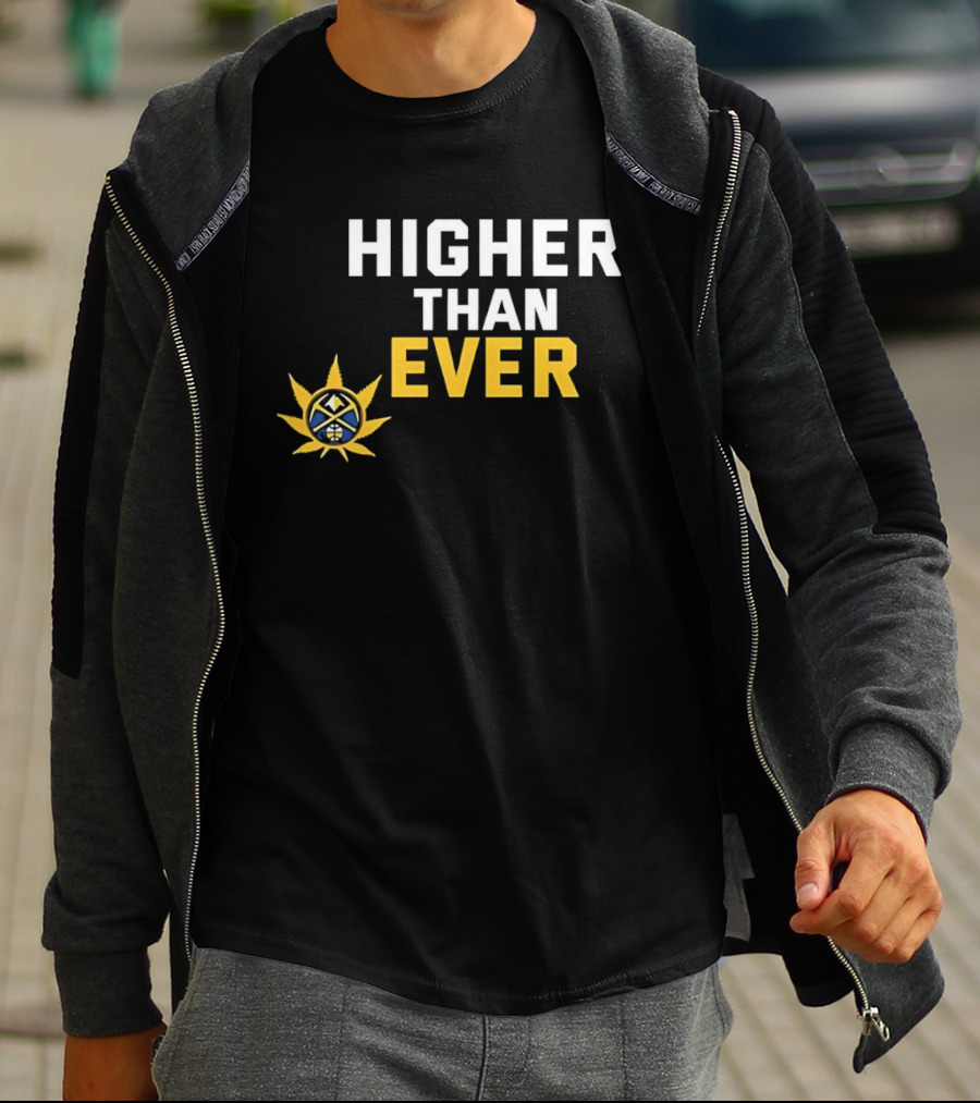 Denver Nuggets Higher Than Ever Basketball Sunburst T-Shirt
