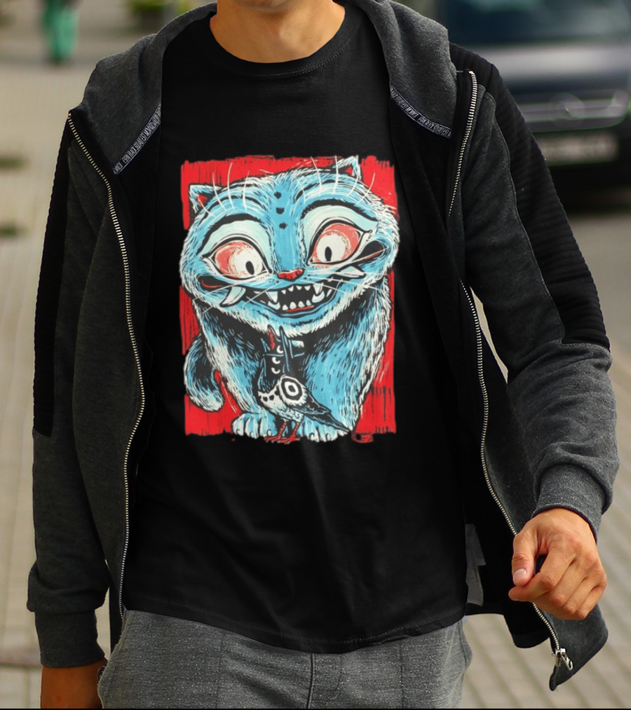 Derpy Tiger And Sussy KPop Demon Hunters Tiger And Crow Duo Colorful Cartoon T-Shirt