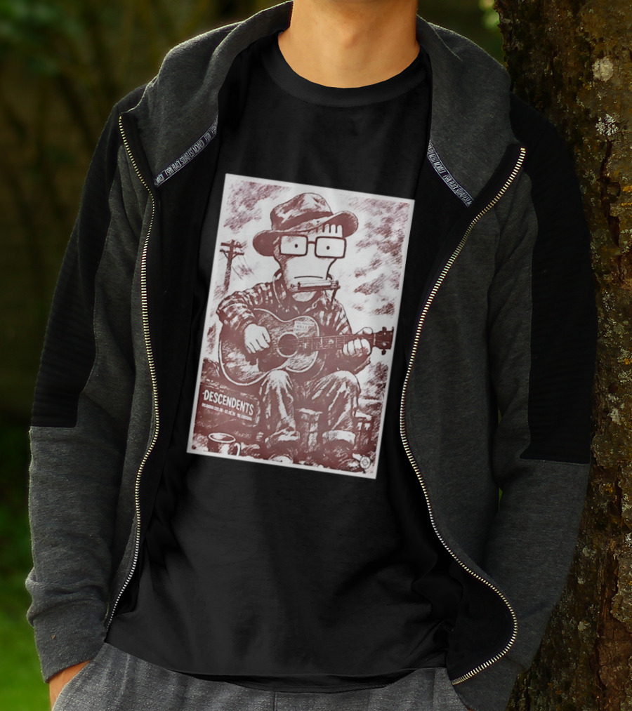Descendents Tour Oklahoma Mar 2 2026 Character Playing Guitar T-Shirt