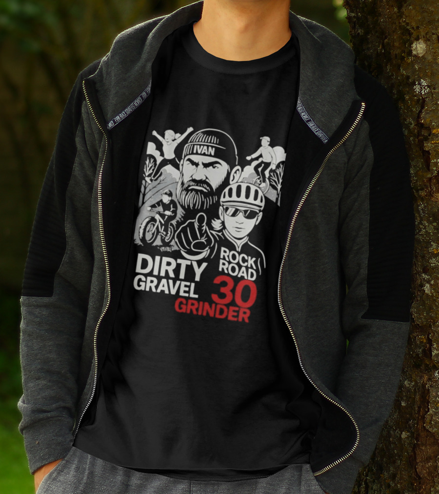 Dirty Gravel Ivan Rock Road 30 Grinder Cycling Adventure T-Shirt