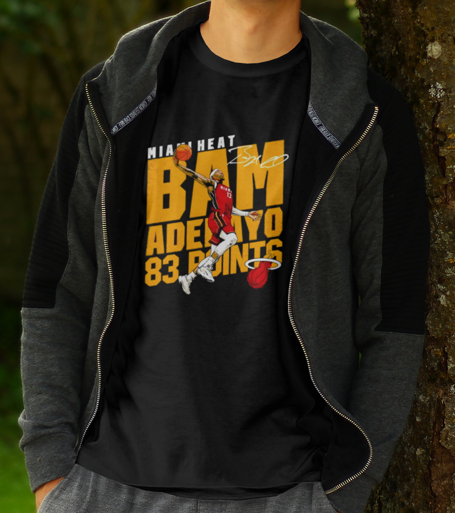 Miami Heat Bam Adebayo 83 Points Basketball Dunk T-Shirt