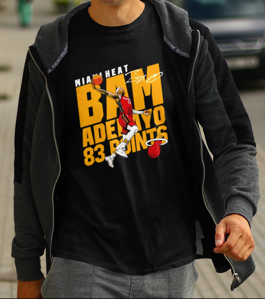 Miami Heat Bam Adebayo 83 Points Basketball Dunk T-Shirt