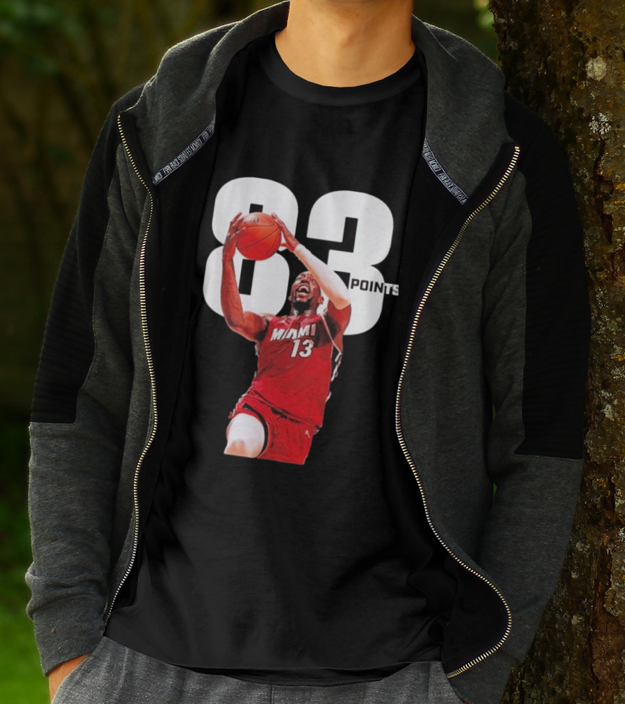 Bam Adebayo Miami 13 Scores 83 Points Passing Kobe Bryant's Single Game Record T-Shirt