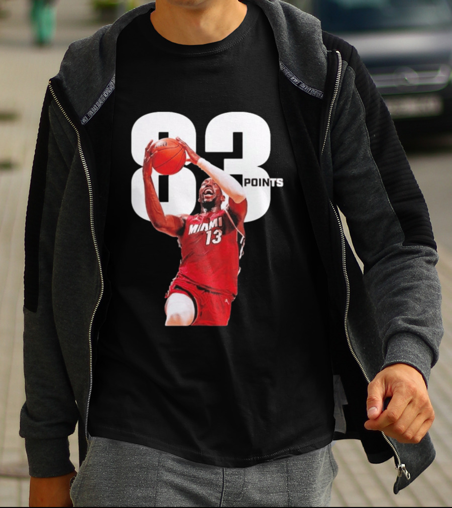 Bam Adebayo Miami 13 Scores 83 Points Passing Kobe Bryant's Single Game Record T-Shirt