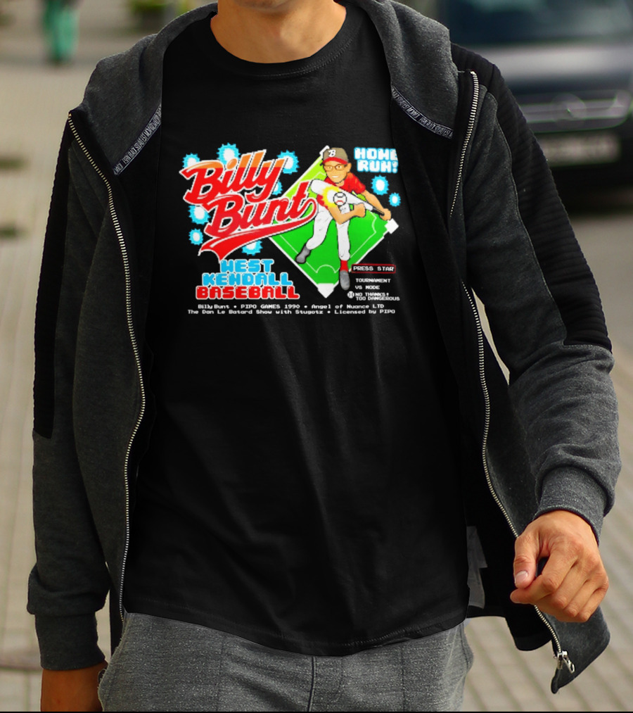 Billy Bunt West Kendall Baseball Home Run Power Star Player Action By Moorer T-Shirt