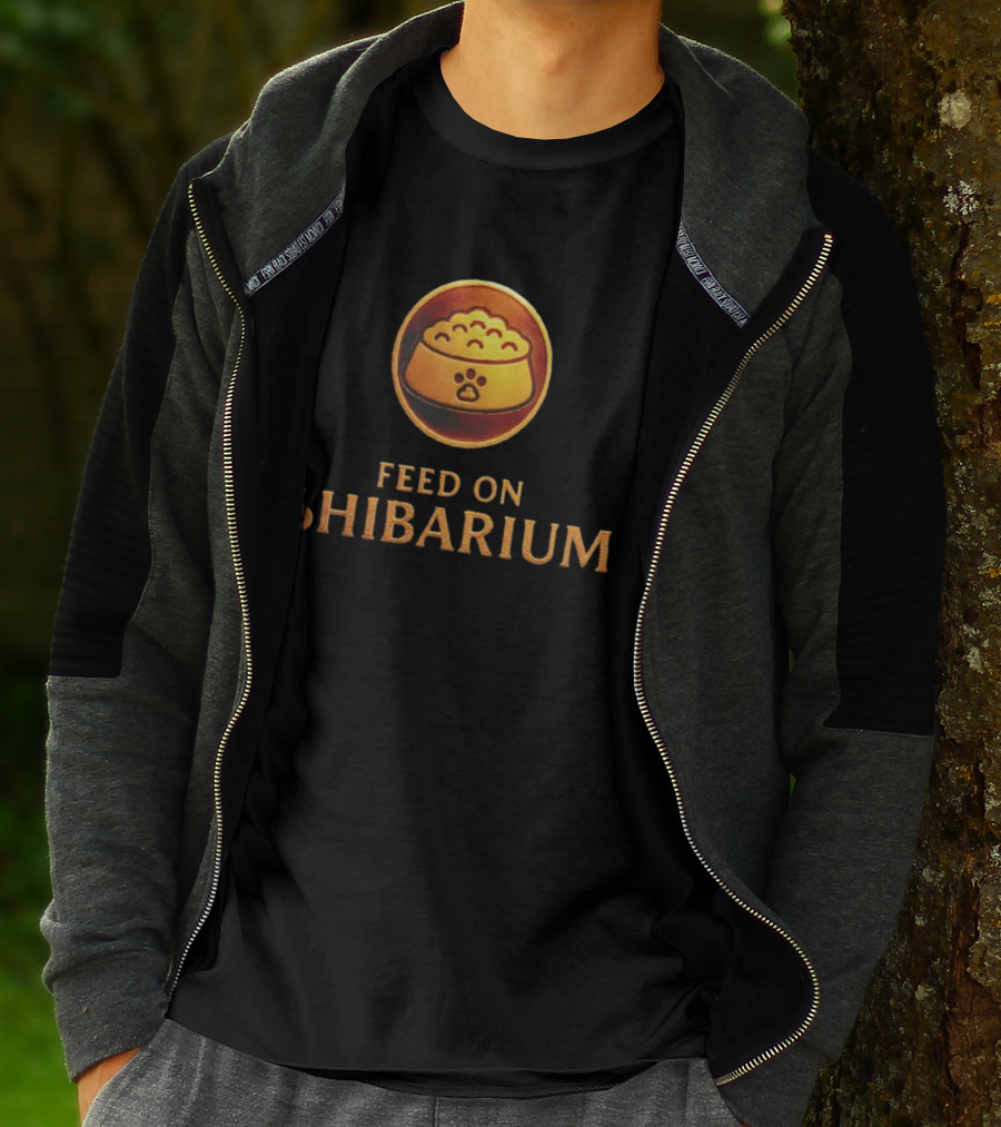Feed On Shibarium Dog Bowl Paw Print T-Shirt