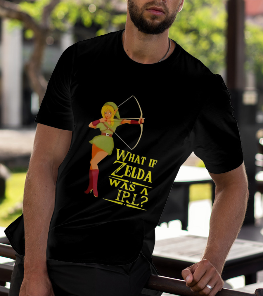 What If Zelda Was A Girl Female Elf Holding A Bow T-Shirt