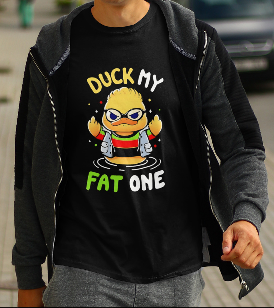 Duck My Fat One Middle Finger Delightful Derek X Duck T-Shirt