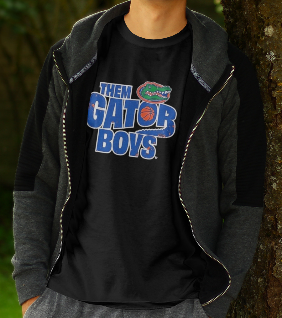 Them Gator Boys Florida Basketball Gator Logo And Ball T-Shirt