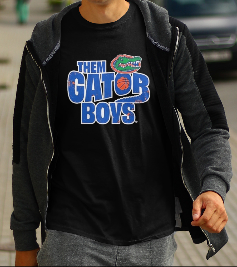 Them Gator Boys Florida Basketball Gator Logo And Ball T-Shirt