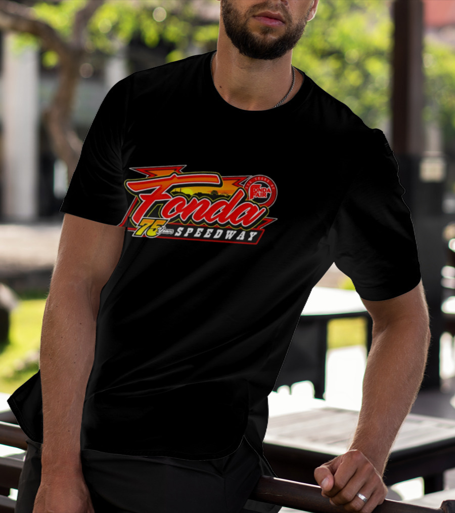 Fonda Speedway 75 Years Fonda Fair Racing Anniversary Celebration T-Shirt