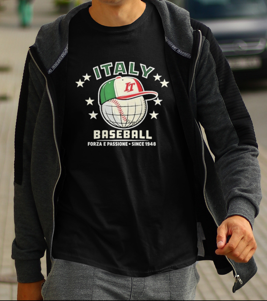 Italy Baseball Cap Forza E Passione Since 1948 Stars T-Shirt