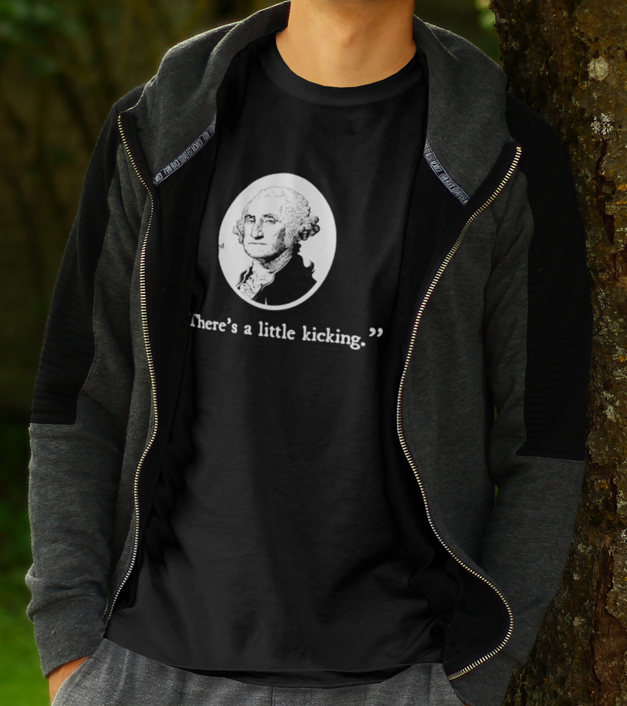 George Washington There's A Little Kicking I Voted American Flag T-Shirt