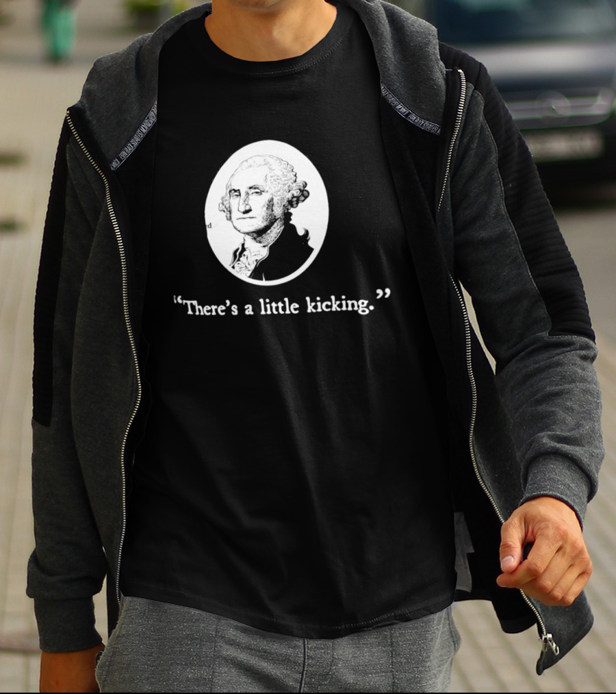 George Washington There's A Little Kicking I Voted American Flag T-Shirt