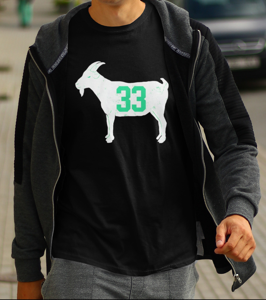 Larry Bird Goat 33 Boston Celtics St Patrick's Day Basketball T-Shirt