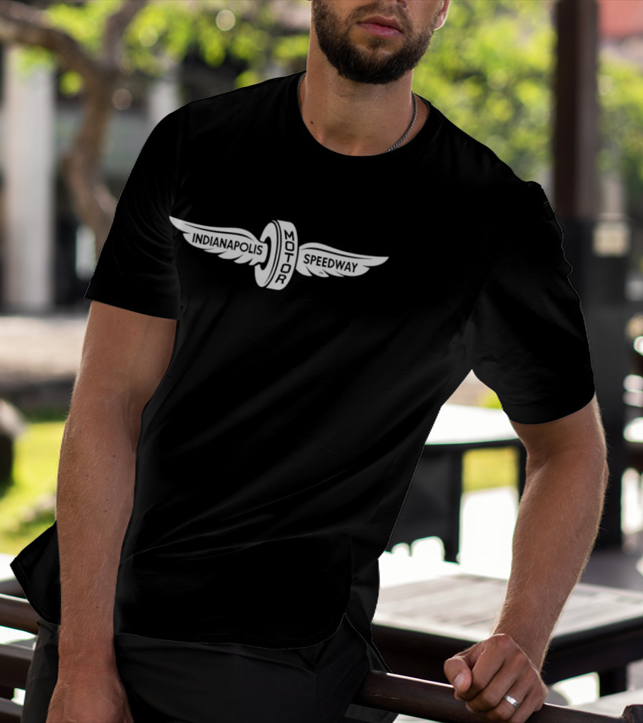 Indianapolis Motor Speedway St. Patrick's Day Winged Tire Racing Event T-Shirt