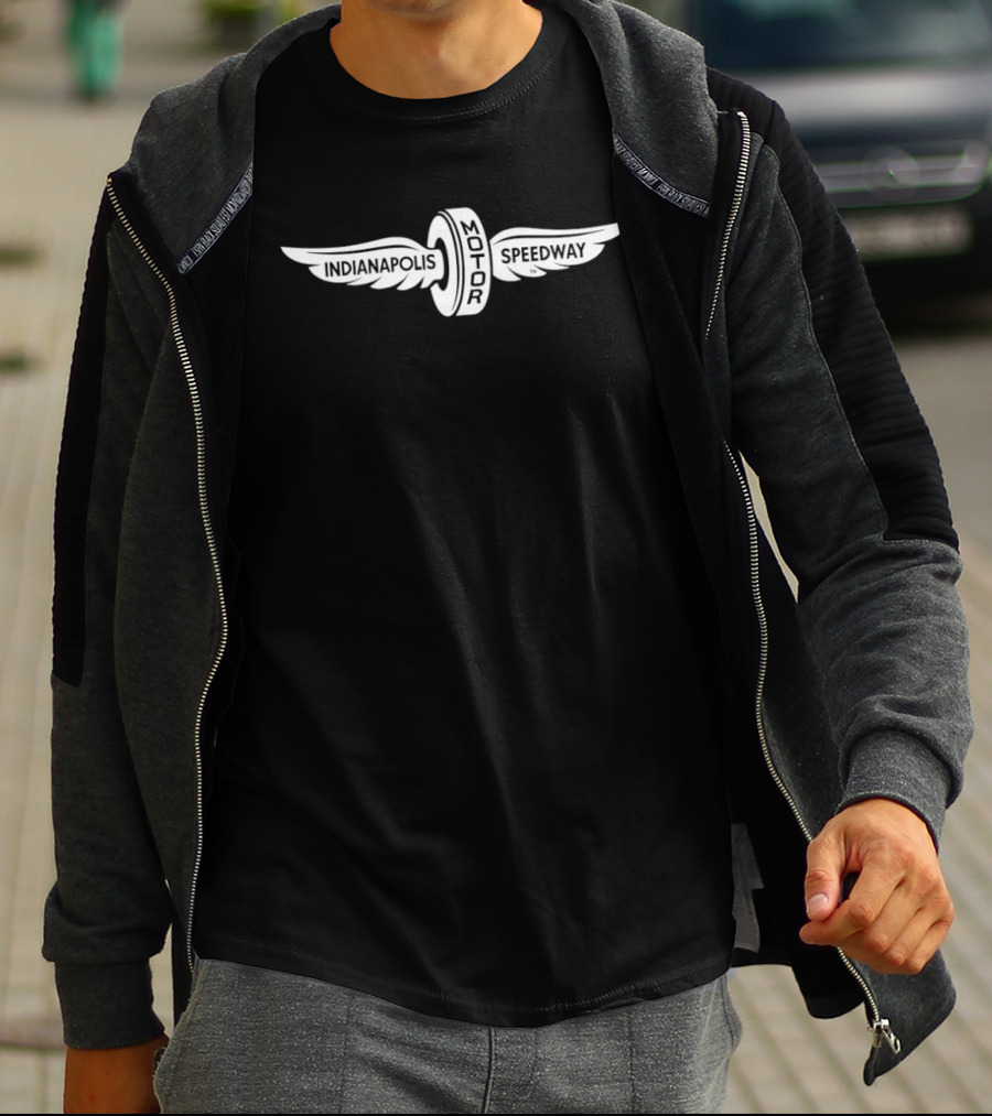 Indianapolis Motor Speedway St. Patrick's Day Winged Tire Racing Event T-Shirt