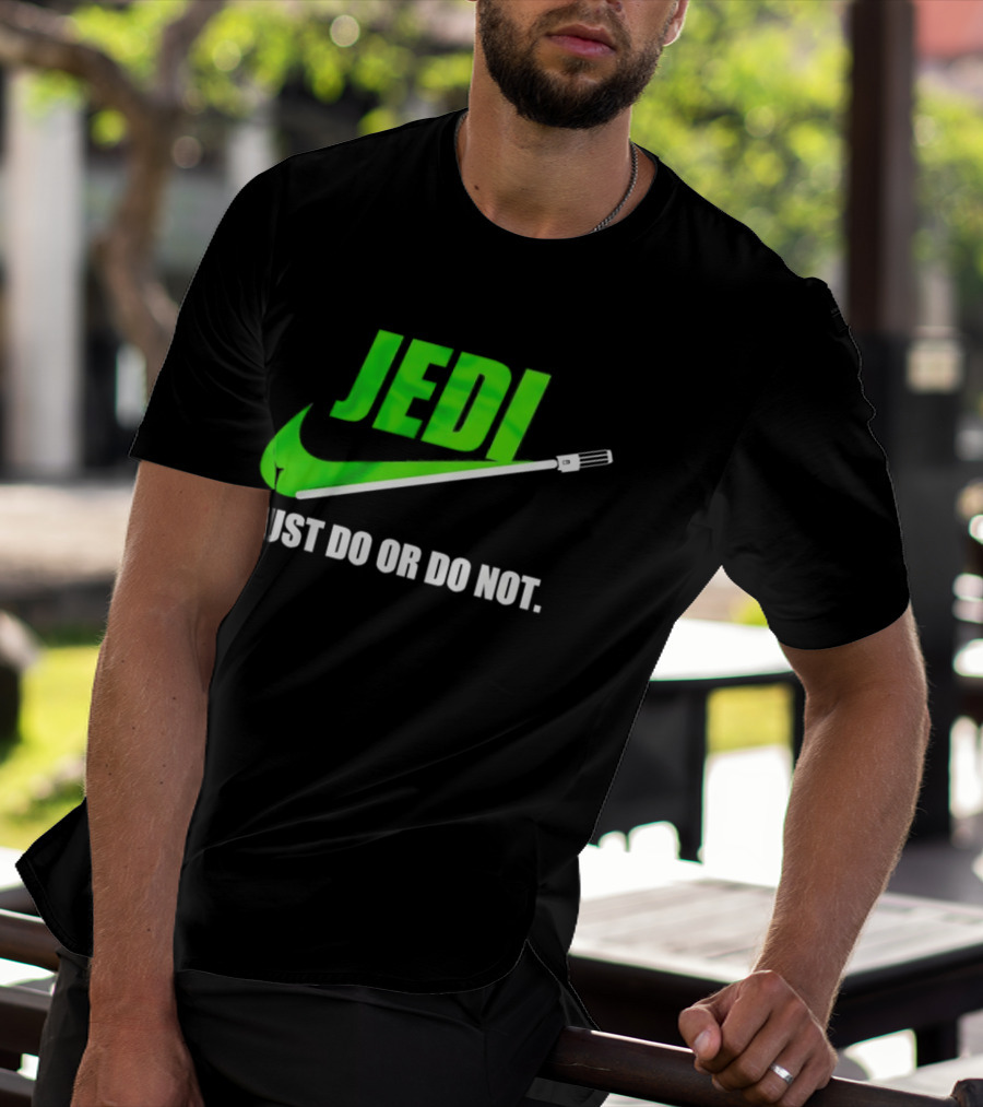 Jedi Just Do Or Do Not Lightsaber Swoosh T-Shirt