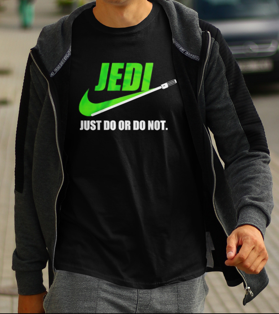 Jedi Just Do Or Do Not Lightsaber Swoosh T-Shirt