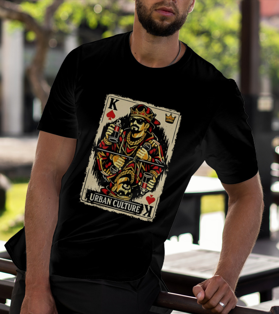 King Spades Urban Culture Playing Card T-Shirt
