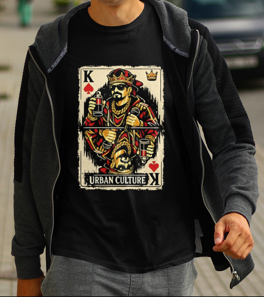 King Spades Urban Culture Playing Card T-Shirt