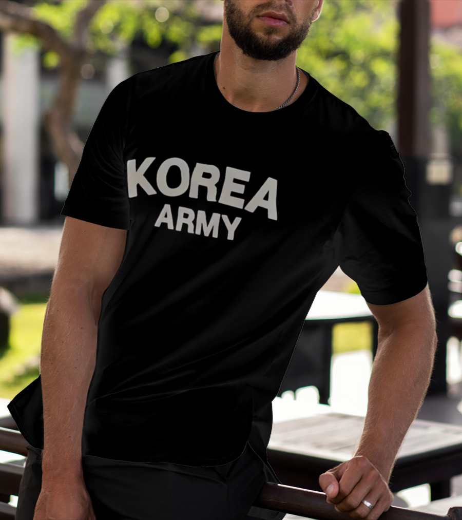 Korea Army Lettering T-Shirt