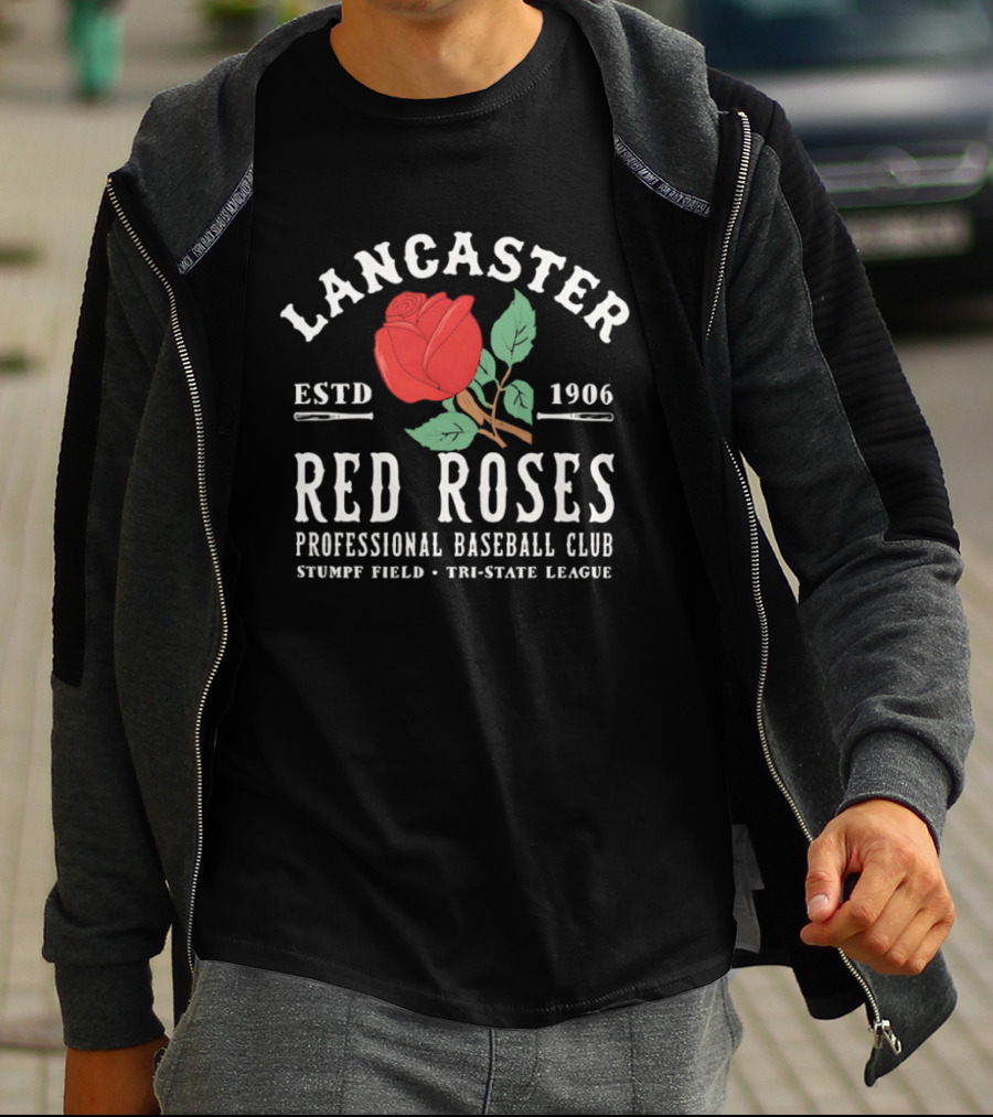 Lancaster Red Roses Professional Baseball Club Estd 1906 Stumpf Field Tri State League T-Shirt
