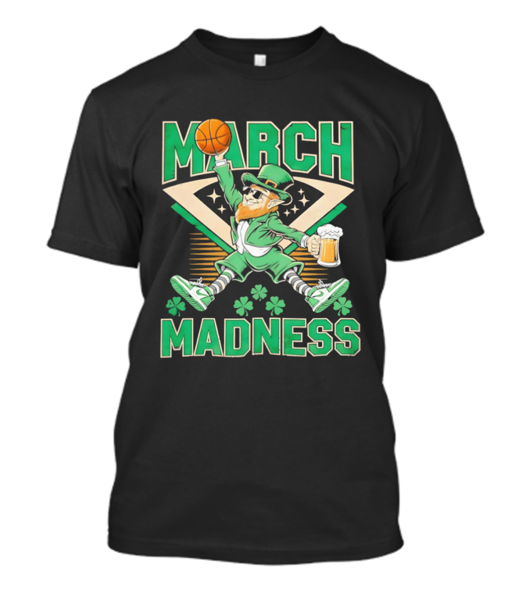 Leprechaun March Madness Basketball St. Patrick's Day Celebration T-Shirt