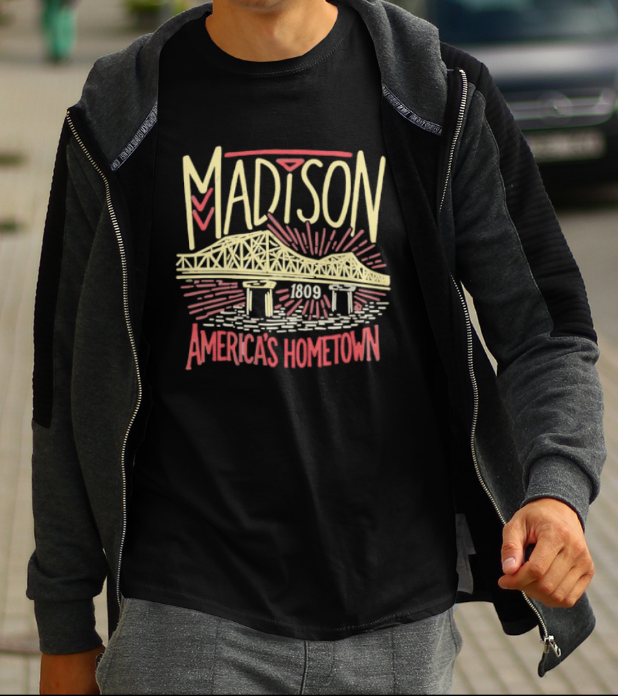 Madison 1809 America's Hometown Bridge T-Shirt
