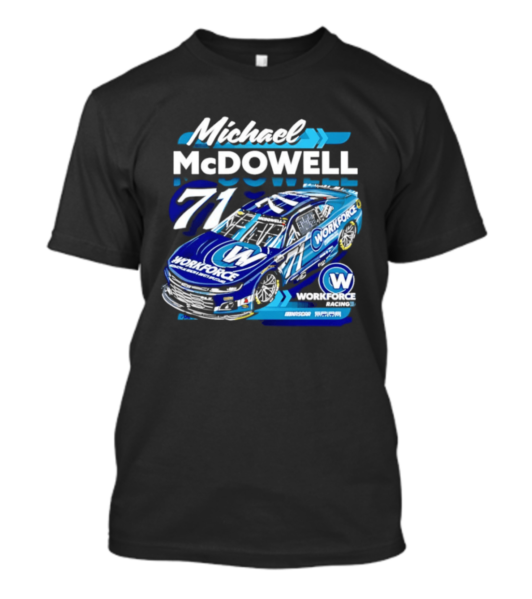 Michael McDowell 71 Workforce Racing Car NASCAR Team Racing T-Shirt