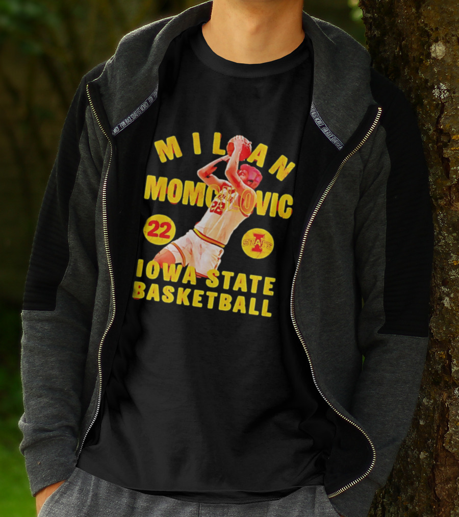 Milan Momcilovic 22 Iowa State Cyclones Basketball State 2026 T-Shirt