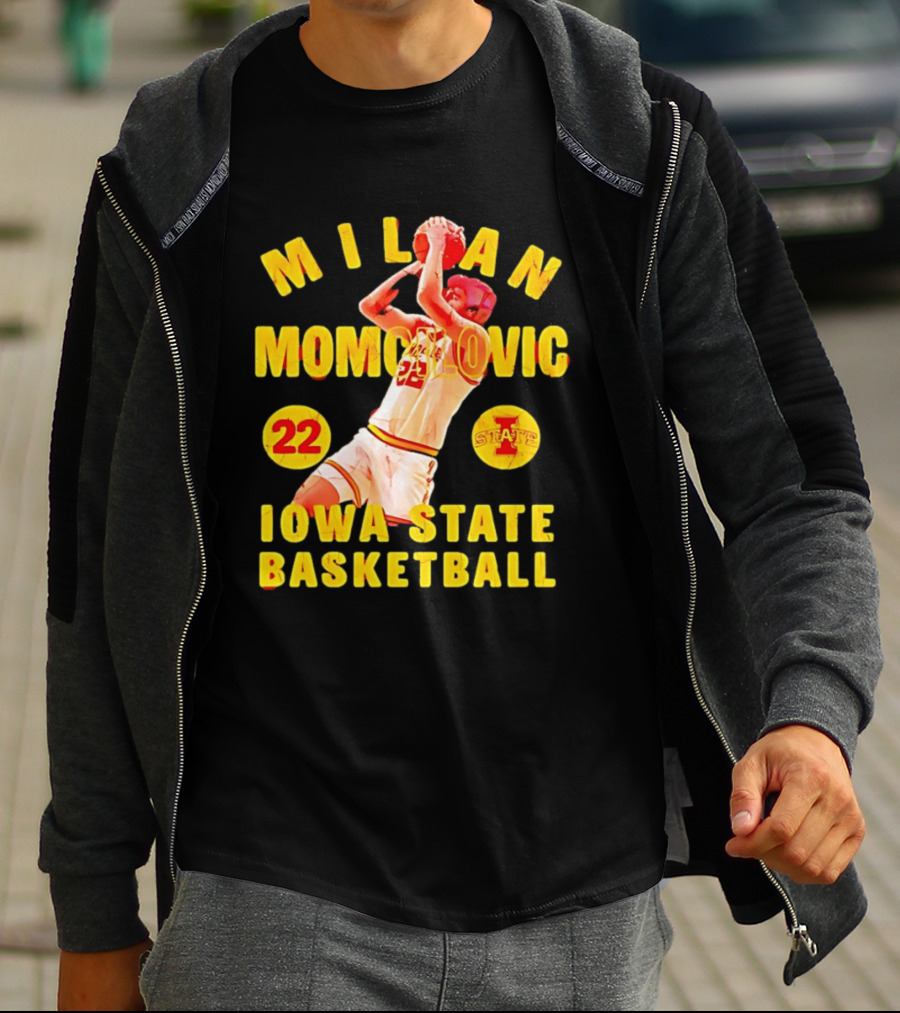 Milan Momcilovic 22 Iowa State Cyclones Basketball State 2026 T-Shirt