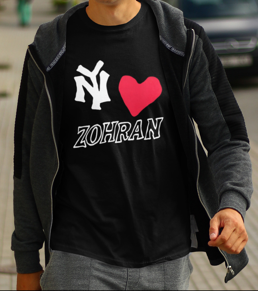NY Yankees Heart Zohran T-Shirt