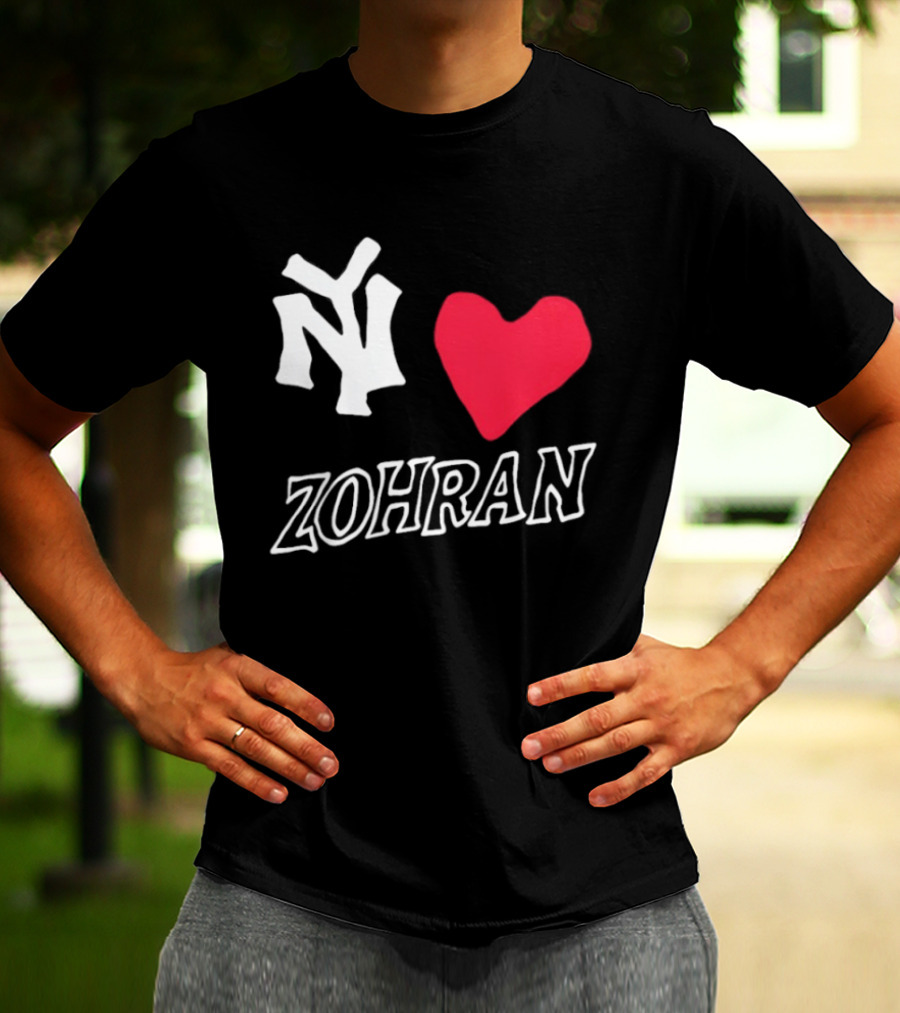 NY Yankees Heart Zohran T-Shirt