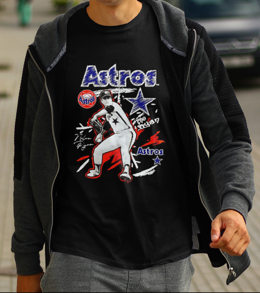 Houston Astros Nolan Ryan Pitching Legend T-Shirt