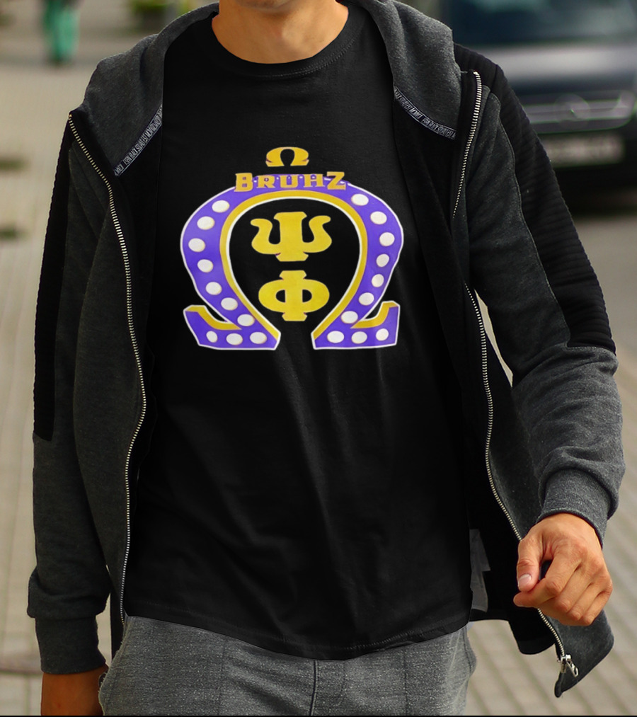 Omega Psi Phi Bruhz Greek Letters T-Shirt