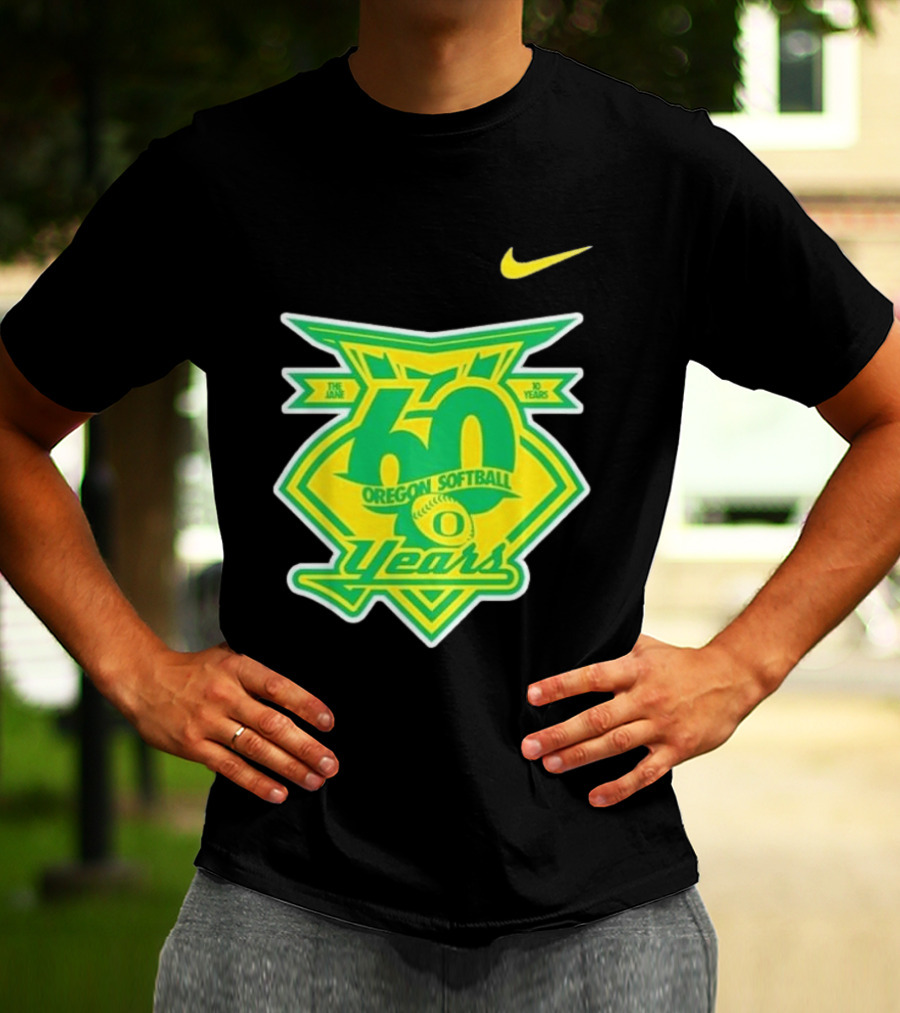 Nike Oregon Softball 60 Years Anniversary T-Shirt